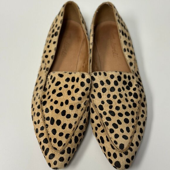Madewell Women's The Frances Skimmer in Dotted Leopard Calf Hair Size 8.5 - Picture 6 of 9